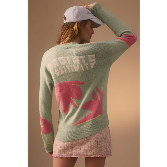 Anthropologie Scotch and Soda Printed Cardigan Sweater Small NEW